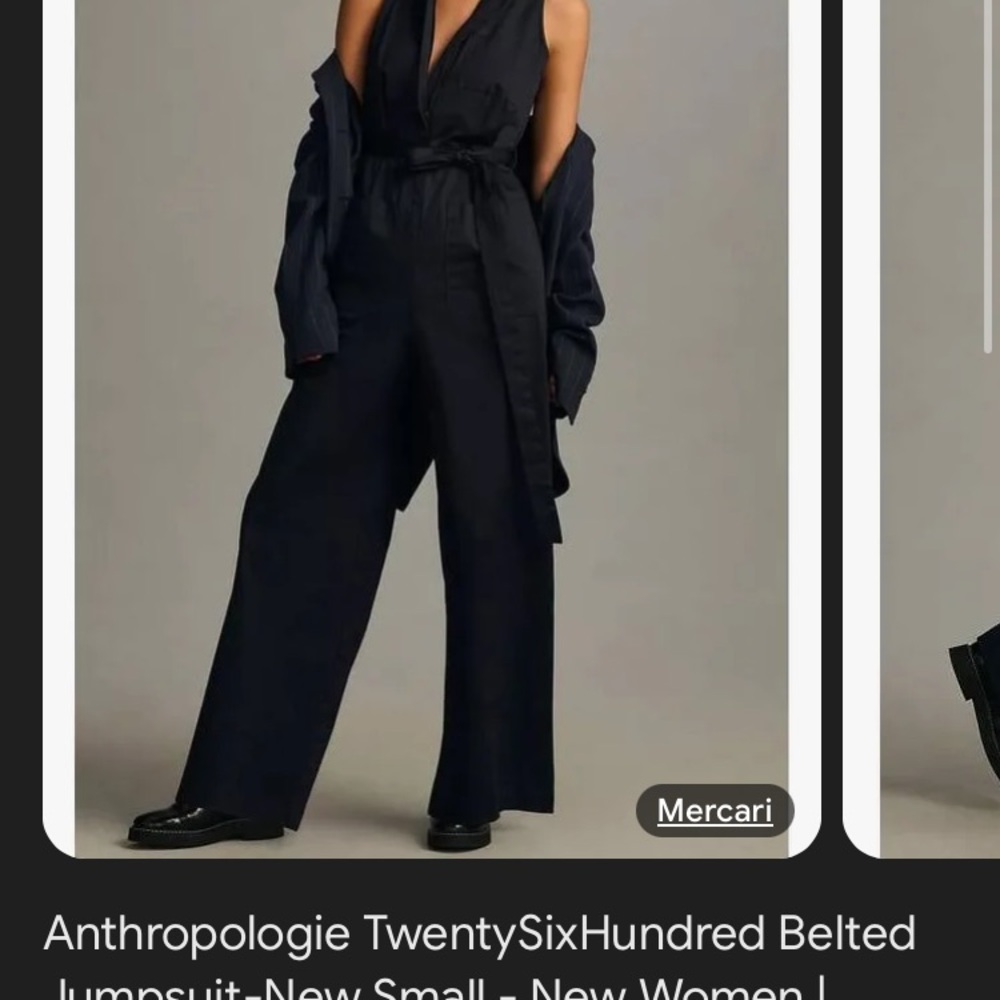 Anthropologie TwentySixHundred Belted Jumpsuit-Brand New XS